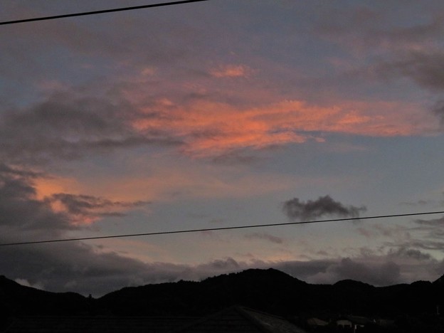 写真: 南の空に夕焼け雲_6898