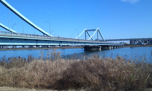 写真: で、この葛西橋を渡っておきます。