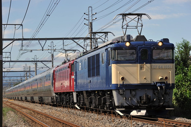 EF64-1051+EF81-133 E26 カシオペア 上越線 井野〜新前橋  2019.9