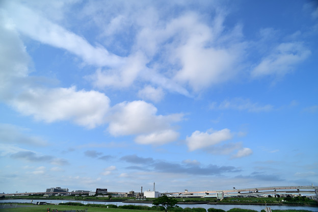写真: 荒川上空の雲