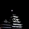 松本城と月夜