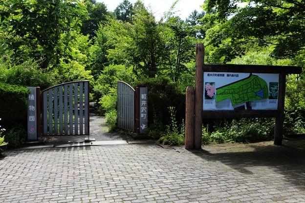 軽井沢町植物園散策入口