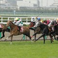 写真: [070407阪神11R阪神牝馬S]ディアデラノビア、ジョリーダンス、ブルーメンブラットの後ろからアグネスラズベリも追い縋る