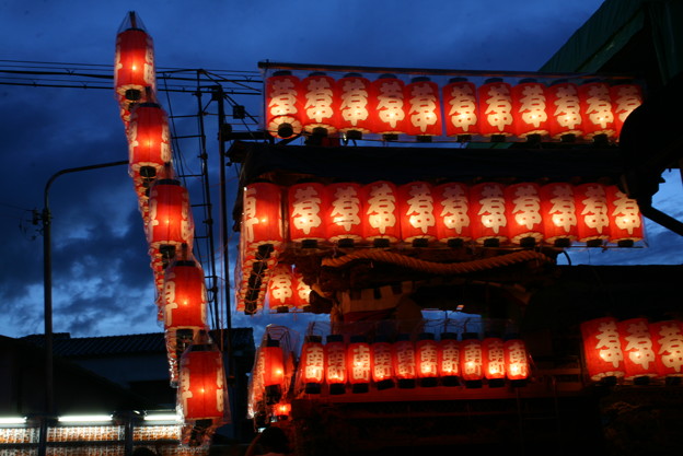 写真: ９月１５日岸和田だんじり祭り　提灯
