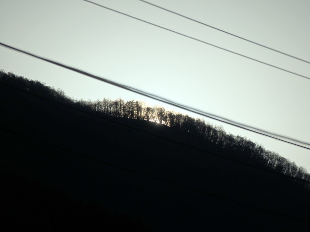 Photos: 山の日没
