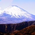 写真: 雪の富士