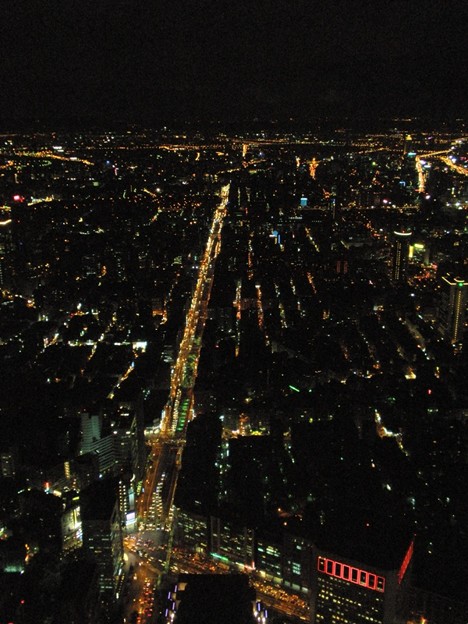 写真: 台北101からの夜景