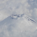 写真: 空から観た富士山