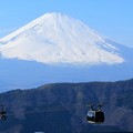 写真: 大涌谷から見た富士山