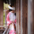 写真: 泰平閣で結婚記念写真