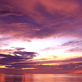 写真: タモン湾の夕景