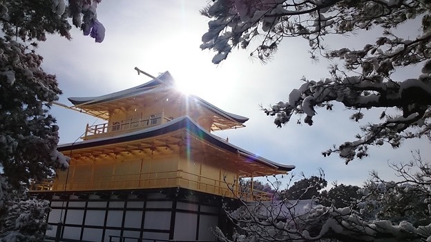 90日本-2雪の金閣寺