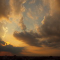 写真: 夕日そして雲