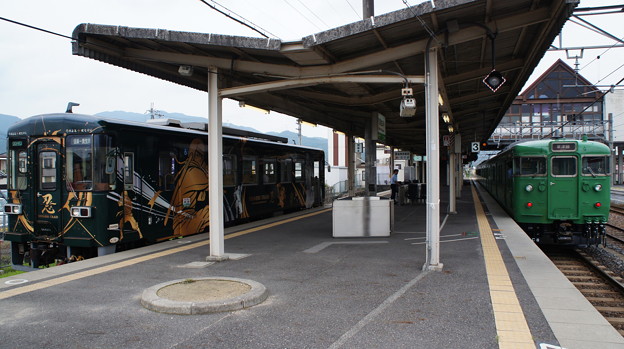 写真: 信楽高原鐵道 SKR311とJR西日本 113系 C8