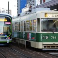 広島電鉄 1007と714