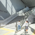 写真: 今日からリニューアルオープンした新・JR春日井駅 - 27：南口の階段