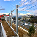桃花台線の中央道上高架撤去工事高架（撤去後、2017年1月11日）：防音壁の設置 - 10