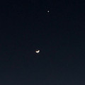 並んで輝く月と金星 - 3
