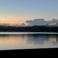 写真: 大池沿いから見た夕焼け - 2