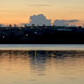 写真: 大池沿いから見た夕焼け - 4