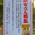 写真: 針名神社 - 30：巫女さん募集の張り紙