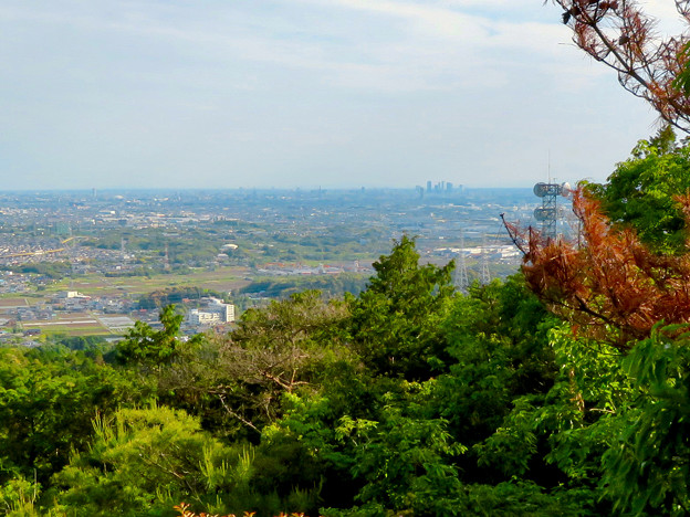 写真: 本宮山頂上手前の雨宮社から見た景色 - 16：名駅方面