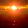 写真: 西高森山山頂から見た夕日 -  2
