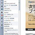 Operaページ情報パネル