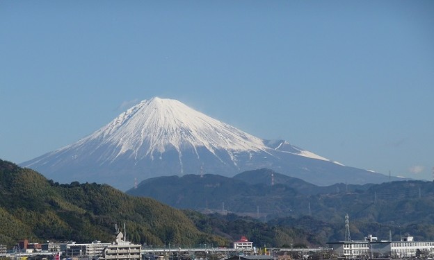 写真: 2017年１月１２日の富士山
