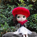 写真: リカちゃんの服にエリカ帽＆マフラー