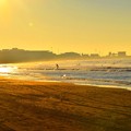写真: 朝焼けの湘南・片瀬西浜海岸 #湘南 #藤沢 #海 #波 #wave #surfing #mysky