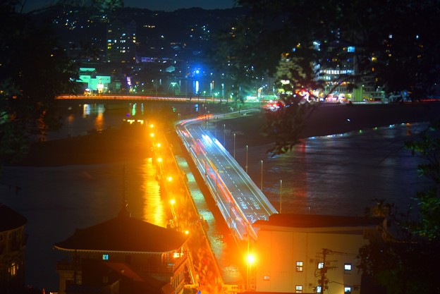 写真: 江ノ島大橋 #candle #キャンドル #湘南 #sea #江ノ島 #shonan #lantern #夜景 #nightview