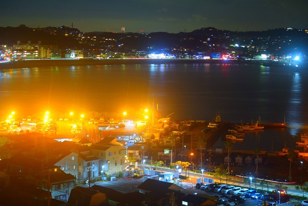 湘南港と鎌倉の夜景 #candle #キャンドル #湘南 #sea #江ノ島 #shonan #lantern #夜景 #nightview