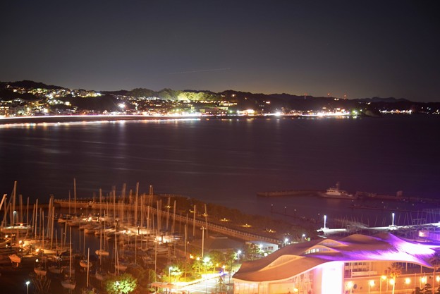写真: 江ノ島から鎌倉方面の夜景 #湘南 #海 #波 #wave #sea #enoshima #江ノ島 #nightview #夜景