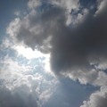 写真: 太陽が雲を隠した空（8月24日）