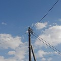 写真: 電柱と空（2月7日）