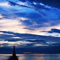 写真: 台風一過”美し夜明け”
