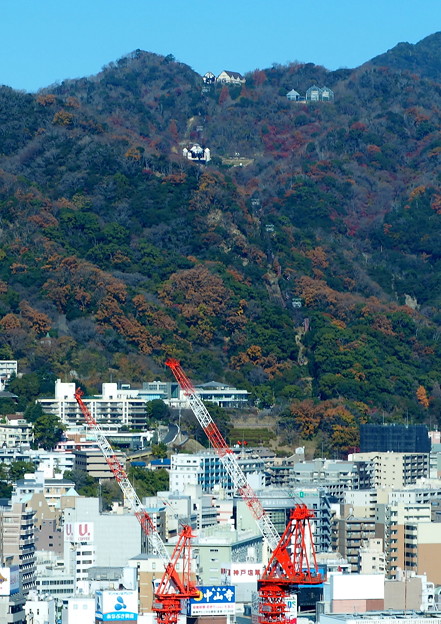 写真: 六甲山ホテル遠望