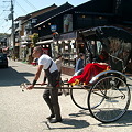 写真: 日本の風景・人力車が走る町