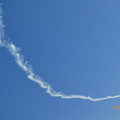 Photos: 13:45Blue skyに映えるWhite smoke〜ブルーインパルス〜青空、ひとりきり