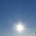 冬の澄んだ青空太陽〜乾燥つづきで12.21〜風邪