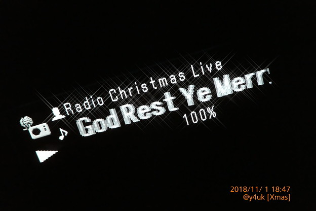 18:47Radio Christmas Live”God Rest Ye Merry Xmas”〜11月DENONコンポですでにXmasSongsを♪ネットラジオ海外は無料(クロス/ISO1600)