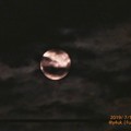 20:54_7.17FullMoon〜雲の隙間、お満月◯昼は晴〜神秘的月のパワー落ち着く。雲だらけ夜と一緒に月撮れ嬉しい♪設定(625mm,1/10,F6,ISO1600,露出-2,手持ち:TZ85)