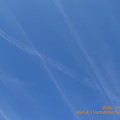 Photos: 3.1Start of March is Hot Blue Sky[Jet stream]〜暑い3月のスタート飛行機雲が沢山残ってた大空に描く白線が奏でるG線上のコロナウイルスはクラシックには勝てない
