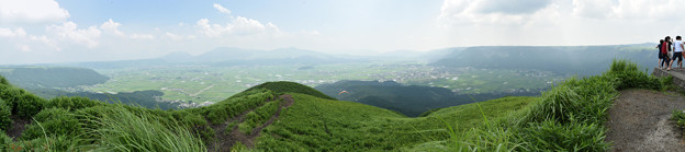 写真: 大観峰から阿蘇を望む