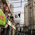 窓から洗濯物が（上海）