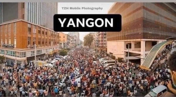 ミャンマーのデモ (6)
