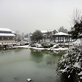 写真: 蘇州の雪　庭園の雪