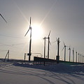写真: ホロベツ原野に立ち並ぶオトンルイの風車