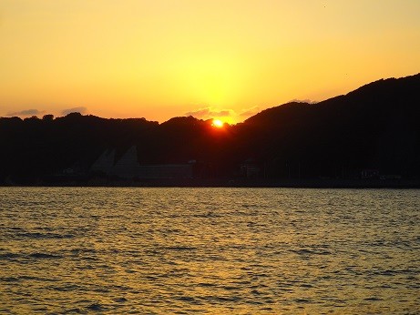 写真: 夕陽〜逗子海岸
